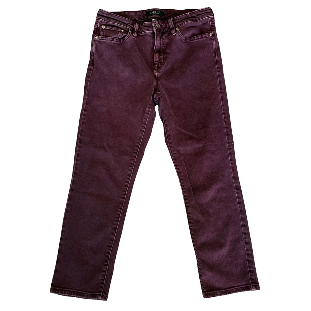 Lauren Ralph Lauren Modern Straight Purple Jeans Size 8 Petite
